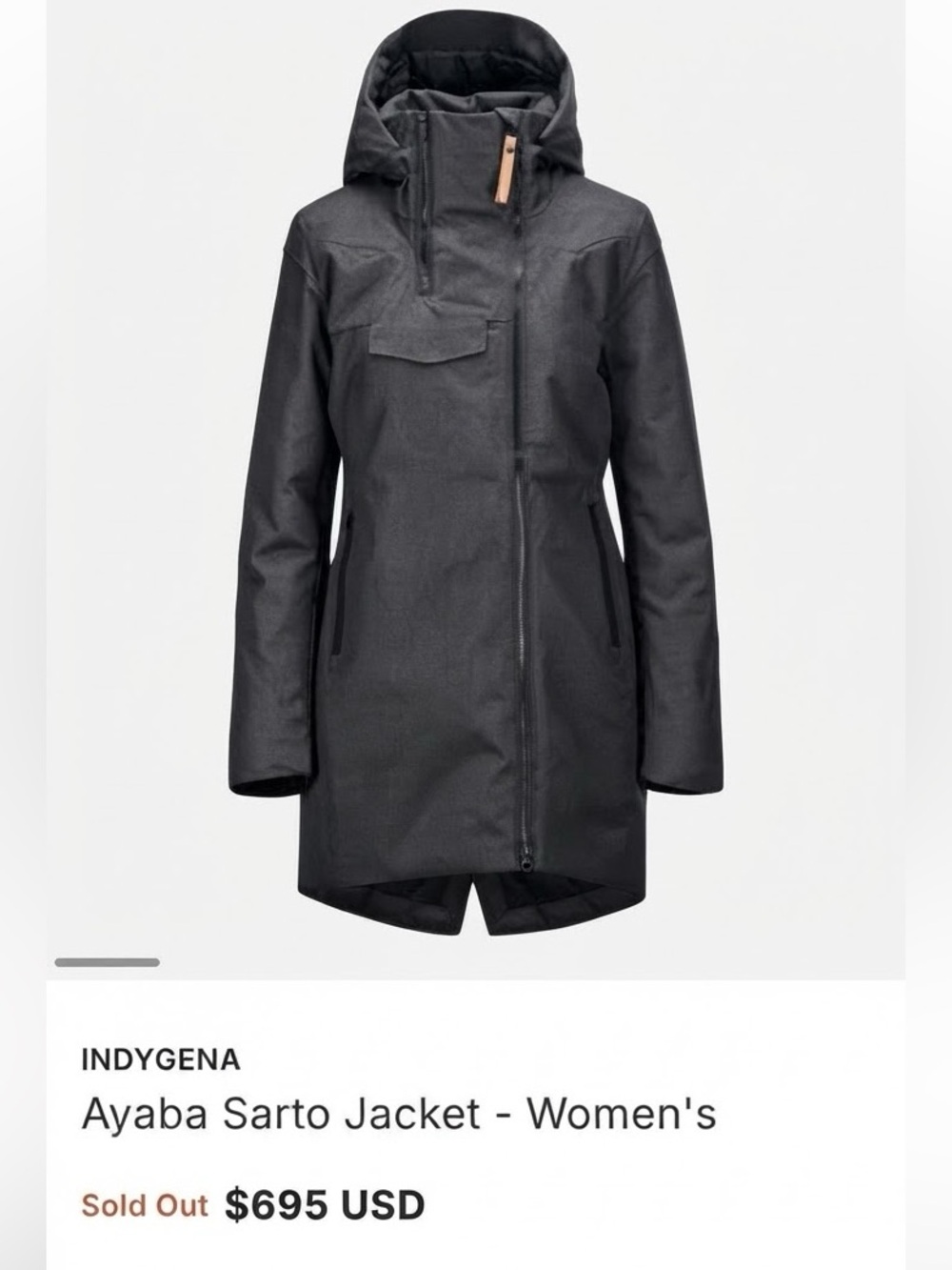 *RARE* INDYGENA | AYABA SARTO Parka - sz M